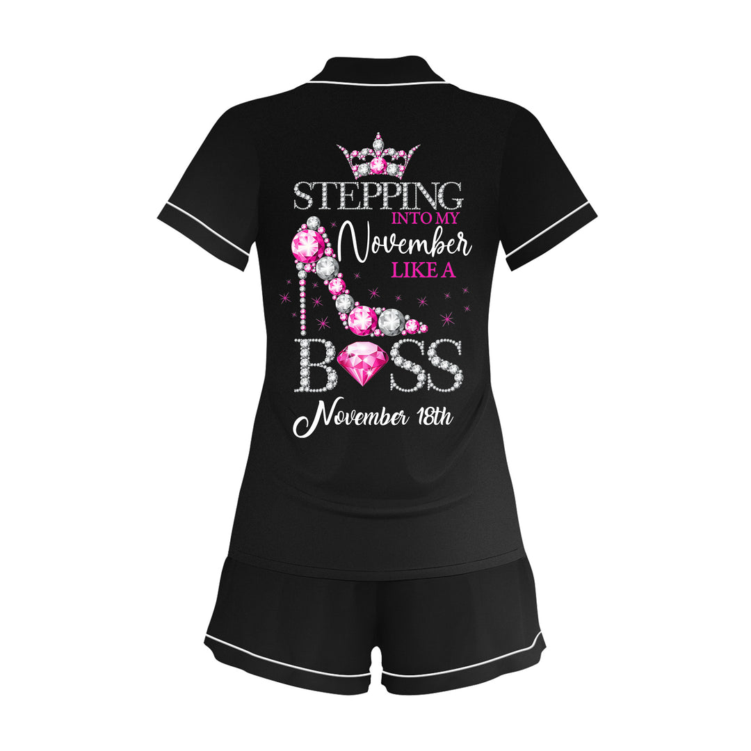 Custom Birthday Gift Women Short Pajamas Set