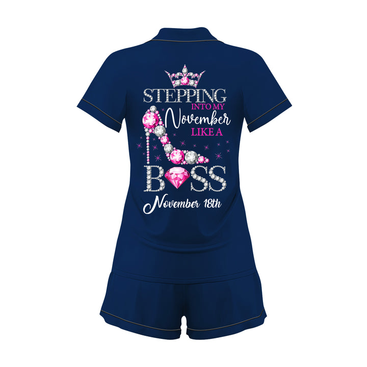 Custom Birthday Gift Women Short Pajamas Set