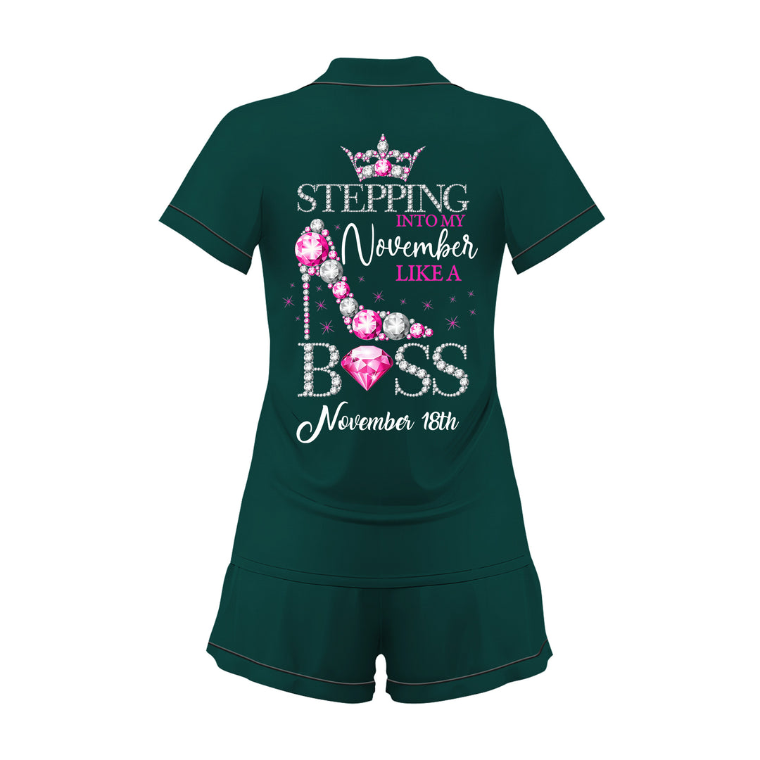 Custom Birthday Gift Women Short Pajamas Set