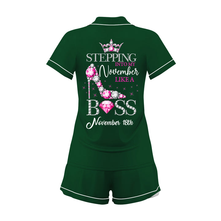 Custom Birthday Gift Women Short Pajamas Set