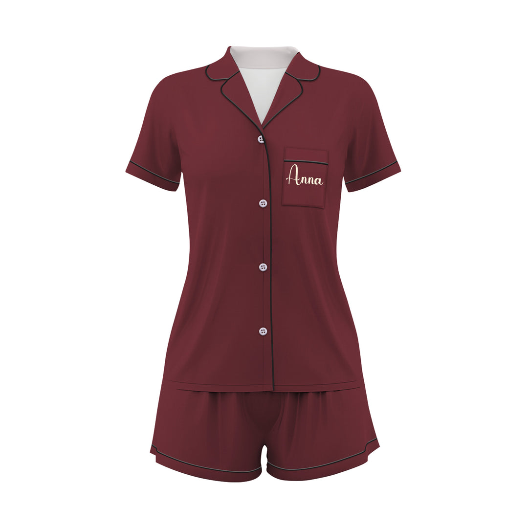 Custom Birthday Anniversary Women Short Pajamas Sets