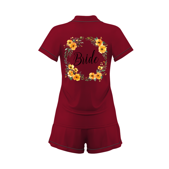 Custom Text Women Short Pajamas Set