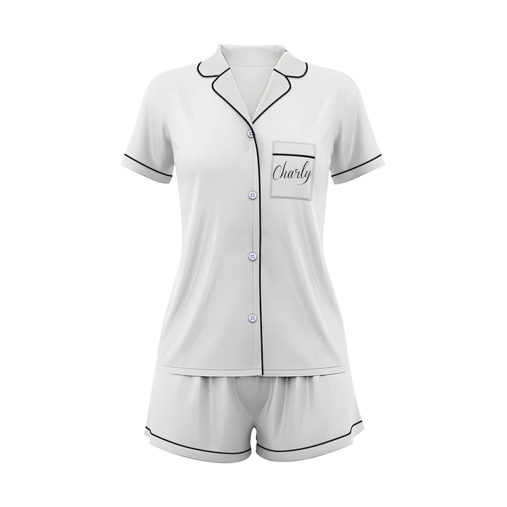 Custom Bride Bridesmaid Wedding Short Pajamas Sets