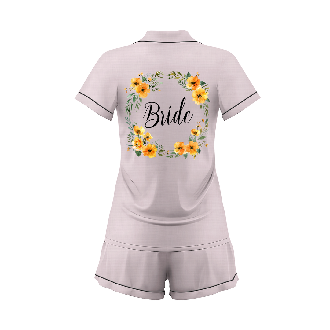 Custom Text Women Short Pajamas Set