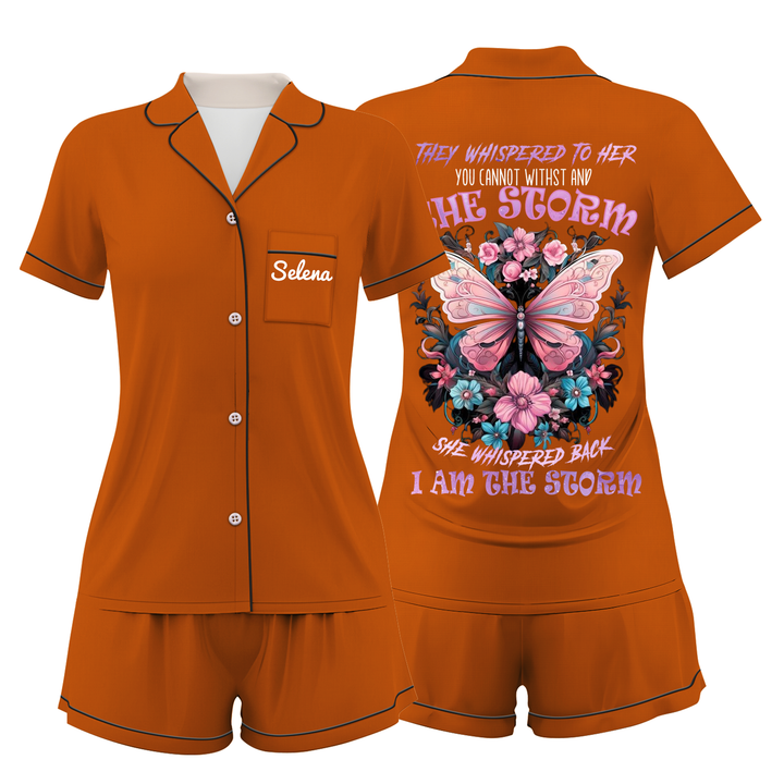 Custom  Butterfly Women Short Pyjamas Sets