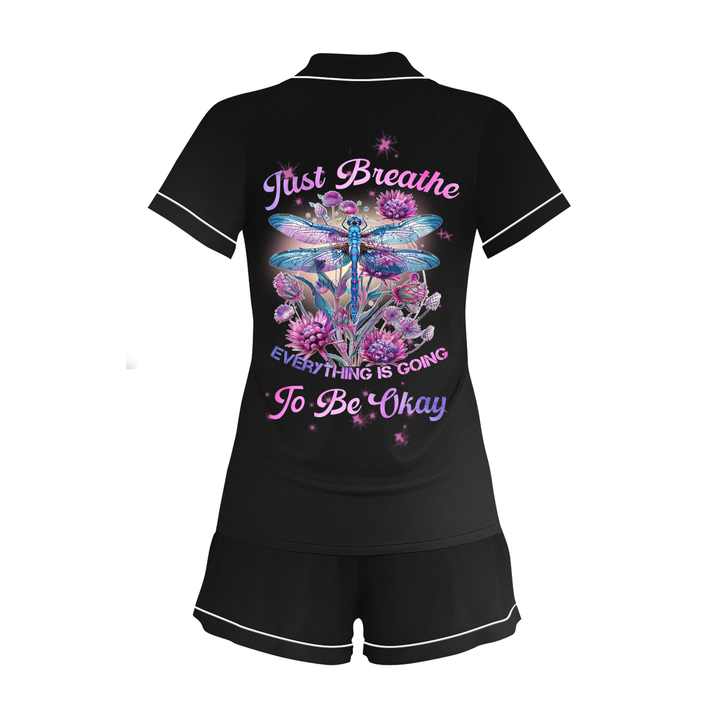 Custom Text Dragonfly Short Pyjamas Sets For Girls