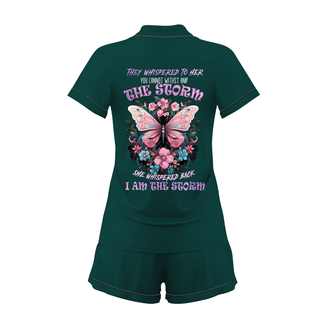 Custom  Butterfly Women Short Pyjamas Sets