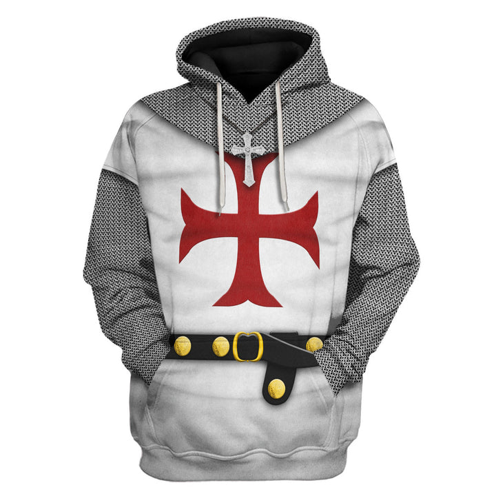 1147–1149 English Templar Knight Costume Hoodie Sweatshirt T-Shirt Tracksuit