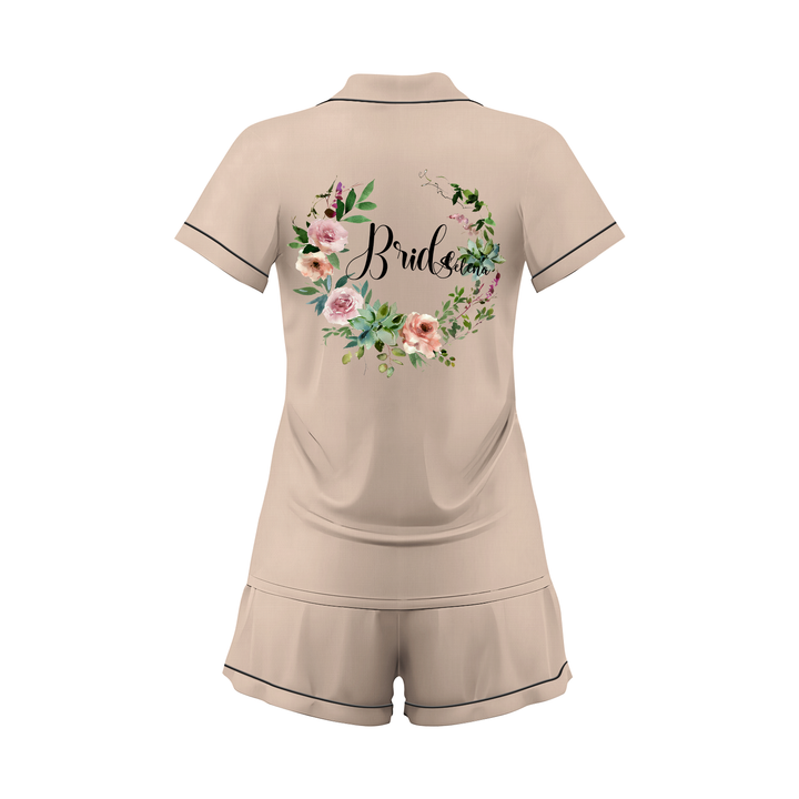 Custom Text Women Short Pajamas Set