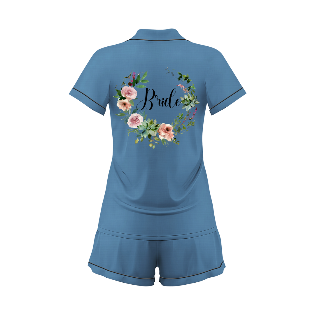 Custom Text Women Short Pajamas Set