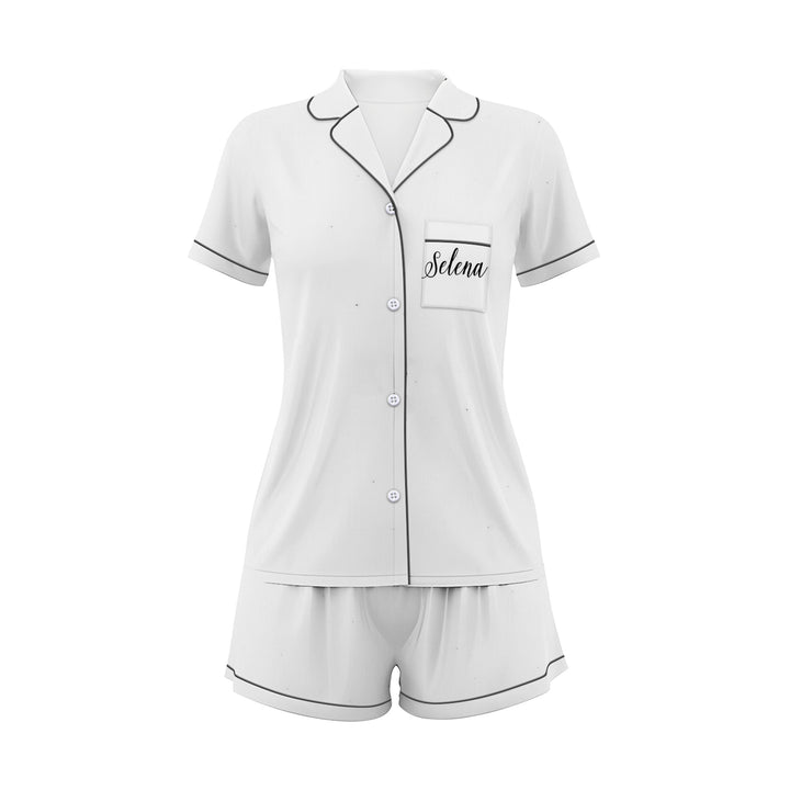 Custom Text Women Short Pajamas Set