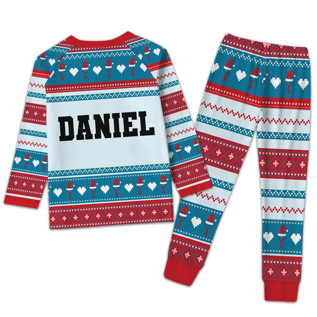 Custom Name We are Family All-Over Print  Raglan Sleeve Pajamas