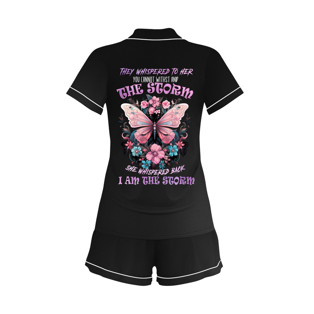 Custom  Butterfly Women Short Pyjamas Sets