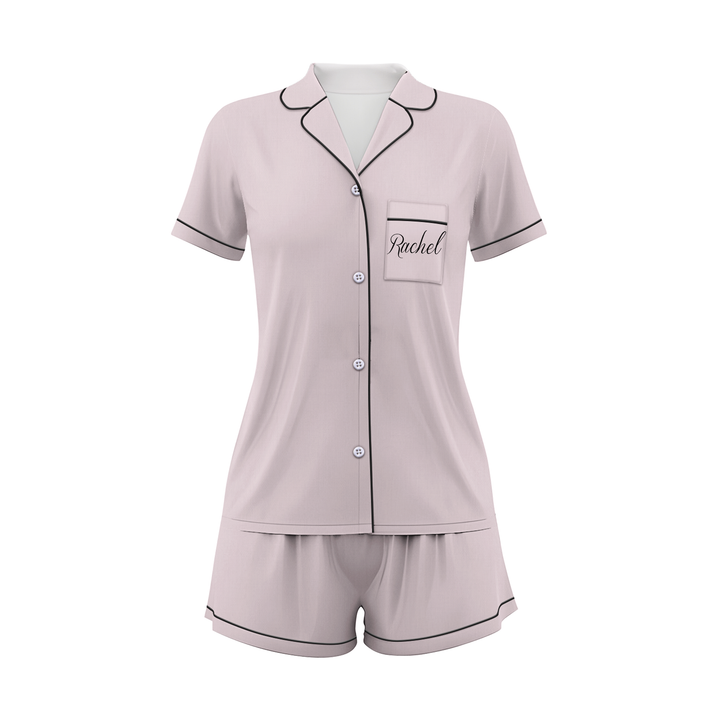 Custom The Bridesmaid Wedding Satin Short Pajamas Sets