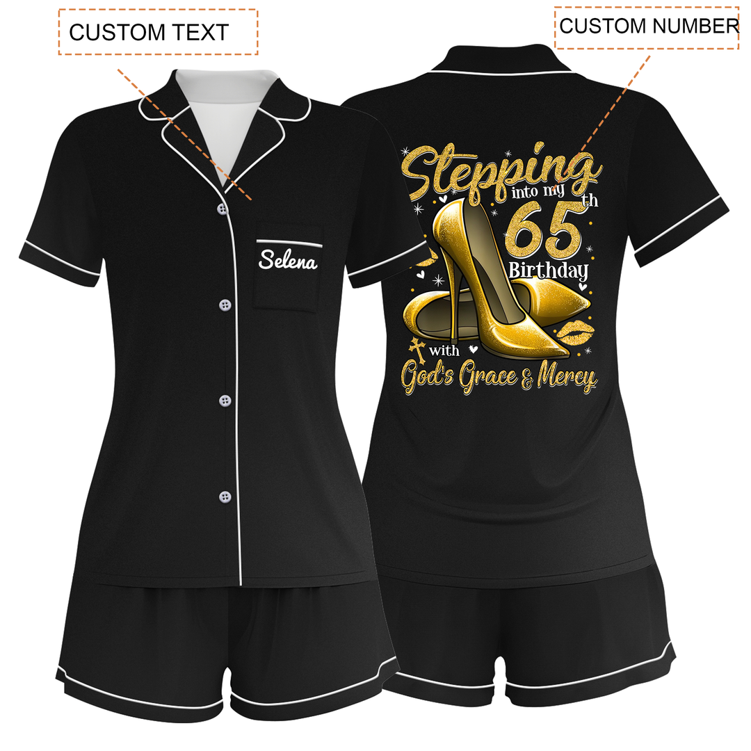 Custom Year Birthday Short Pajamas Set