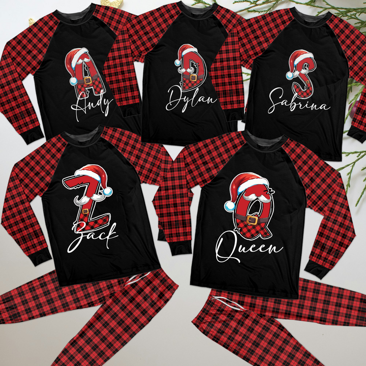 Custom Name Merry Christmas Family Pyjamas Set