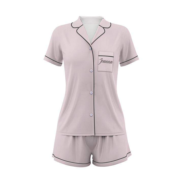 Custom Mother Of The Bride Wedding Satin Short Pajamas Sets