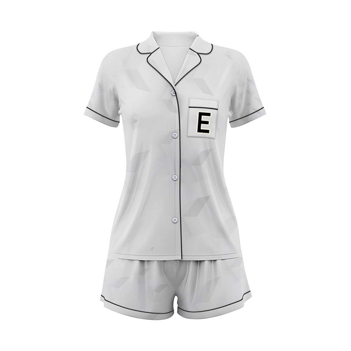 Custom Name Birthday Satin Short Pyjamas Set