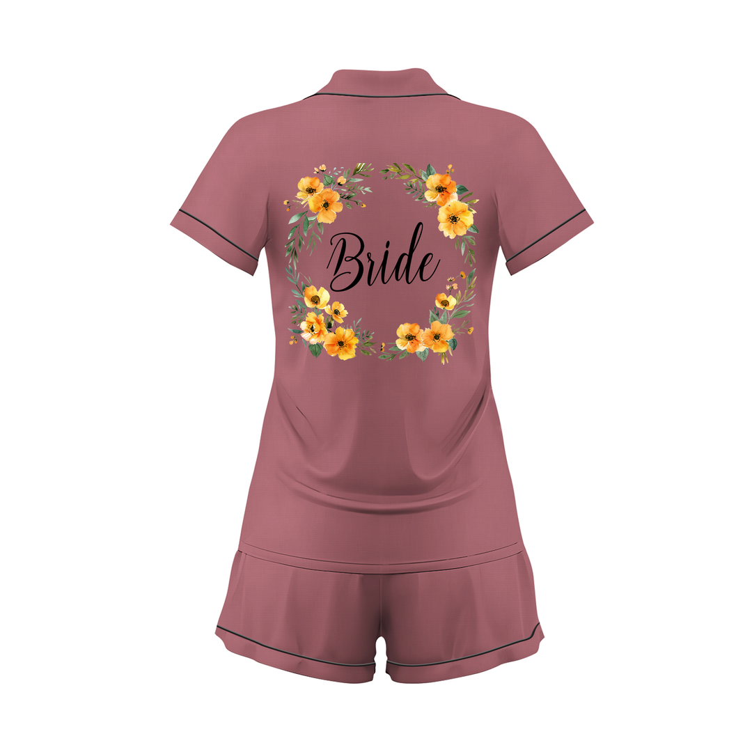 Custom Text Women Short Pajamas Set