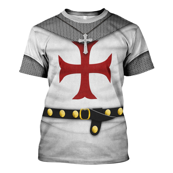 1147–1149 English Templar Knight Costume Hoodie Sweatshirt T-Shirt Tracksuit