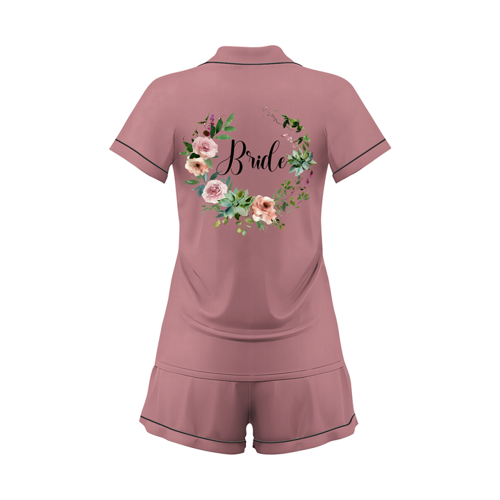 Custom Text Women Short Pajamas Set