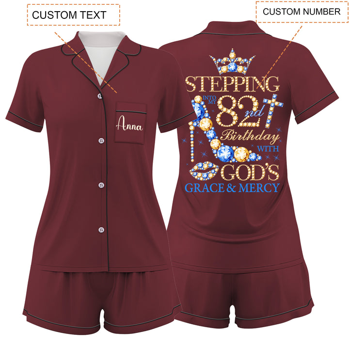 Custom Birthday Anniversary Women Short Pajamas Sets