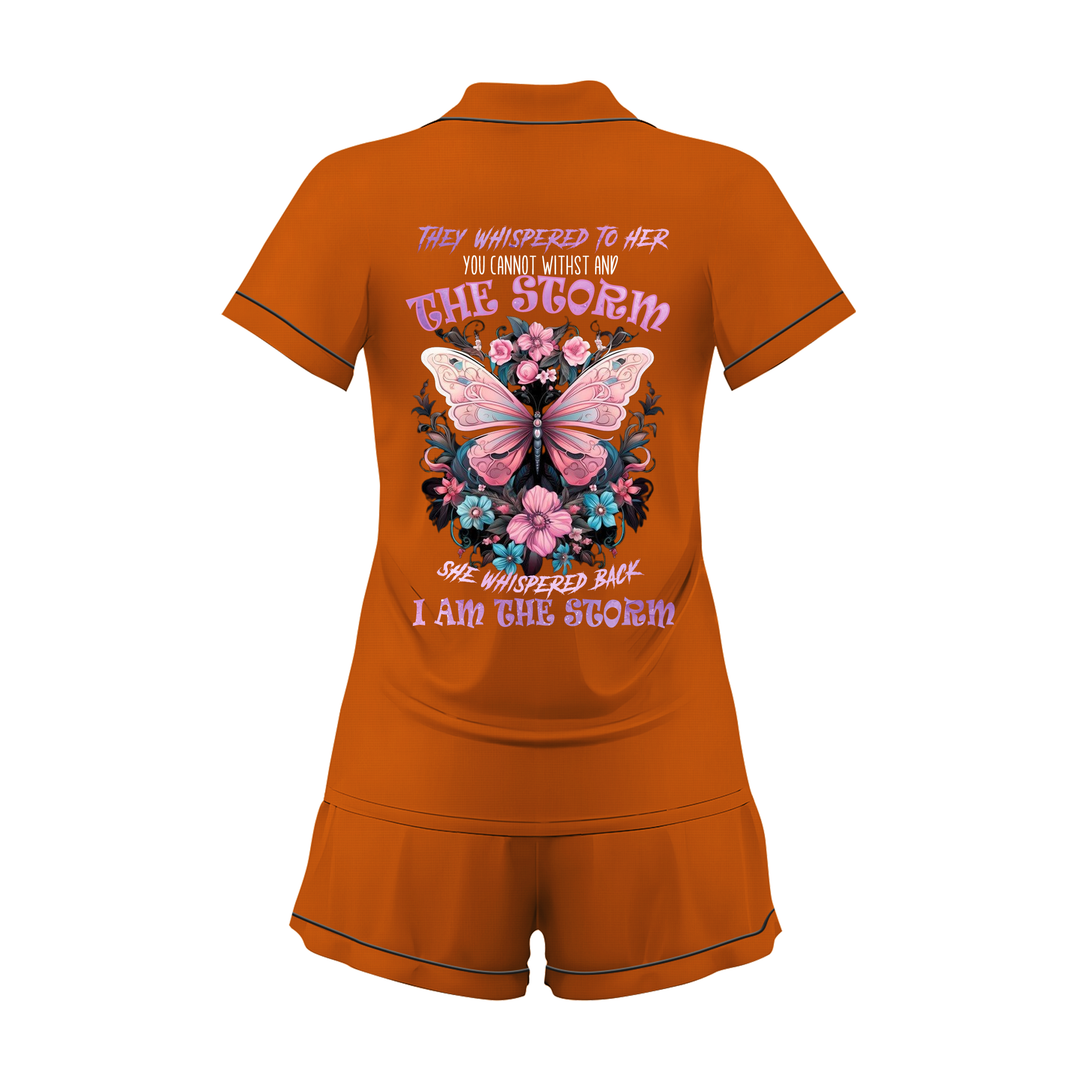 Custom  Butterfly Women Short Pyjamas Sets