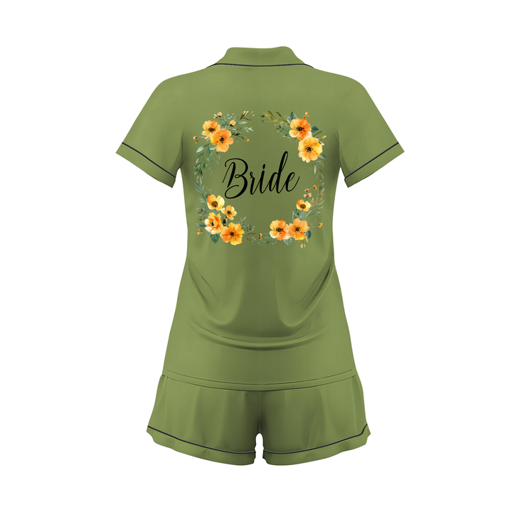 Custom Text Women Short Pajamas Set