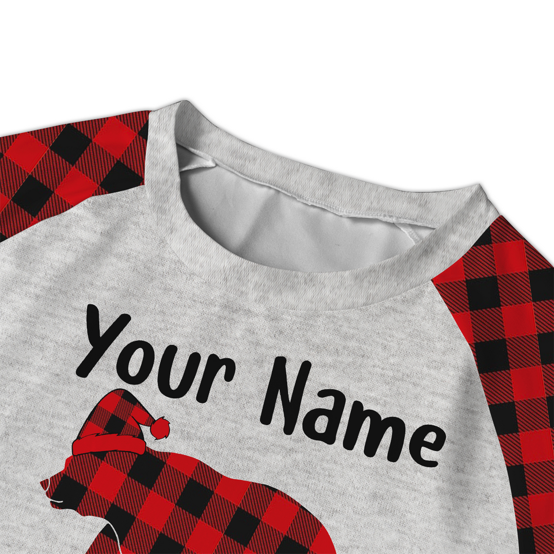 Custom Nam Bear Christmas Family Matching Pajamas Set