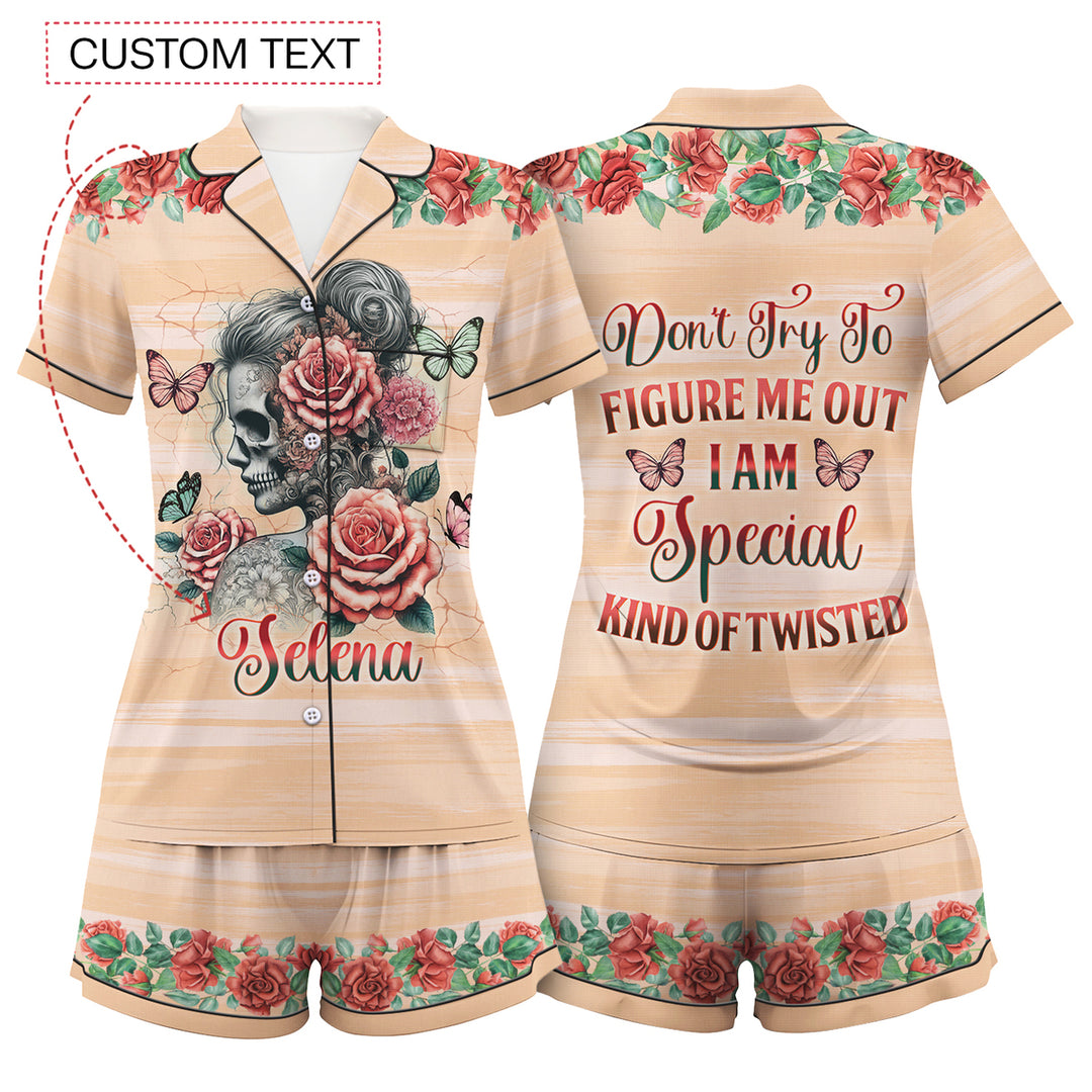 Custom Text I am Special Kind Of Twisted Short Pajamas Set