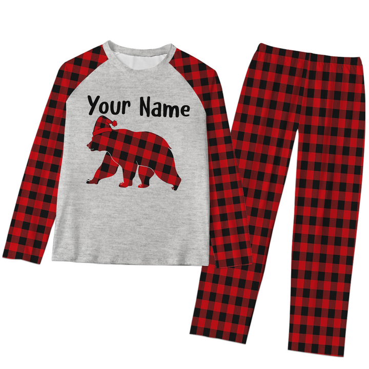 Custom Nam Bear Christmas Family Matching Pajamas Set