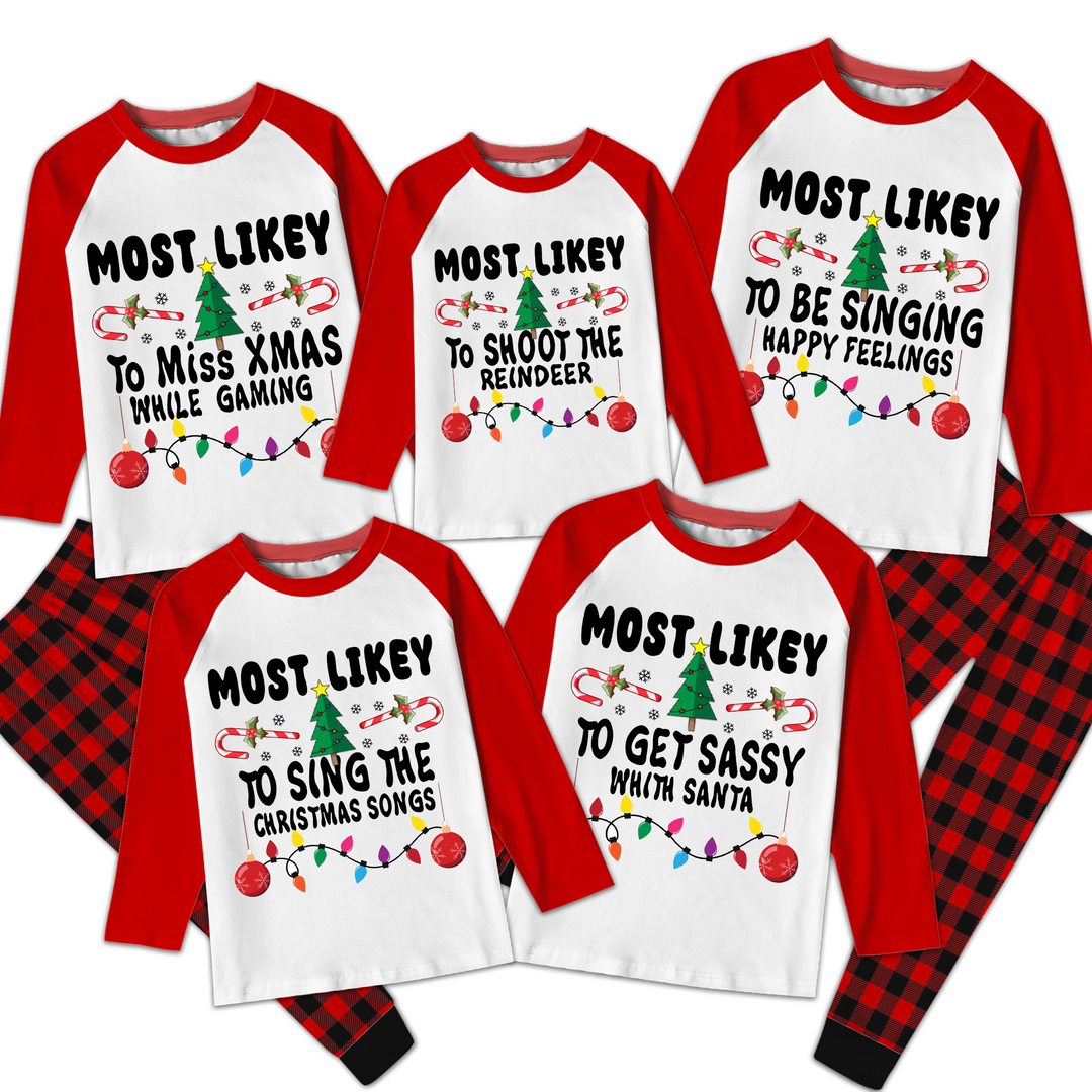 Custom Most Likely to Christmas Family Pajamas Set