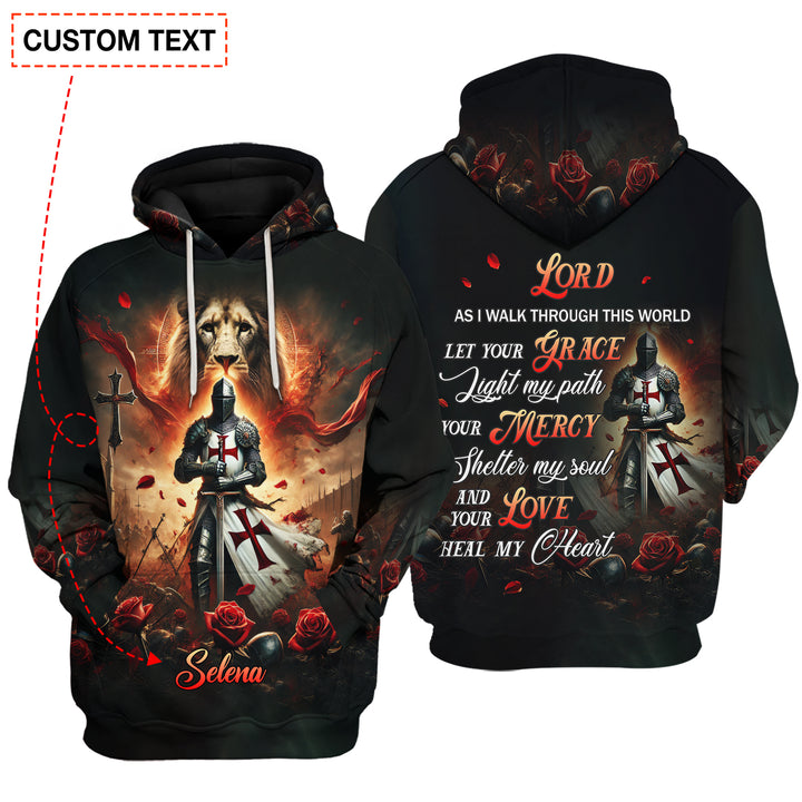 Custom Text Lord As I Walk Through This World Hoodie T Shirt ZipHoodie