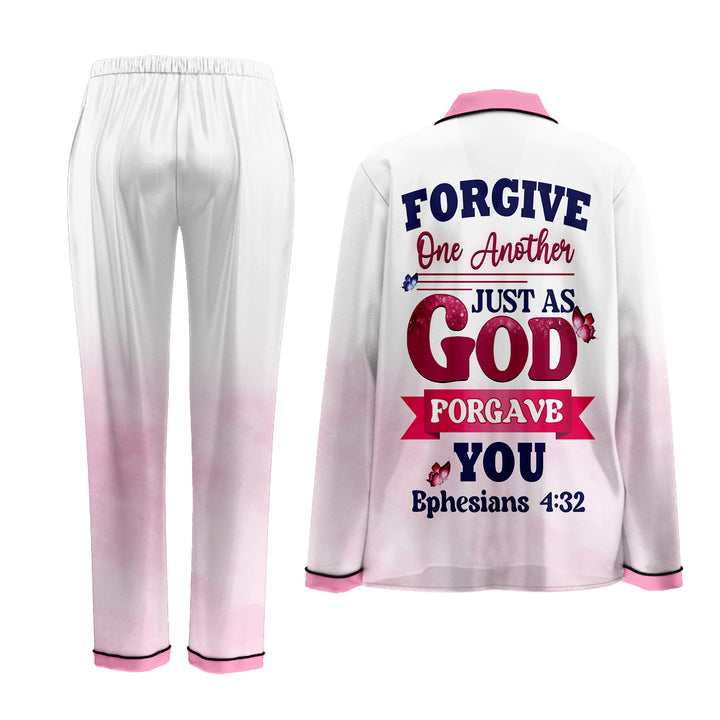 Custom Text Forgive One Another Just As God Long Pajamas Set