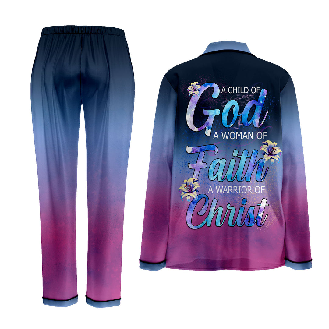 Custom Text I Am Daughter Of A King Who Is Not Moved Long Pajamas Set