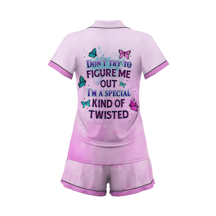 Custom Text  Don't Try To Figure Me Short Pajamas Set