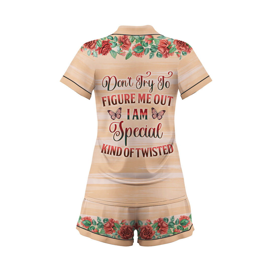 Custom Text I am Special Kind Of Twisted Short Pajamas Set