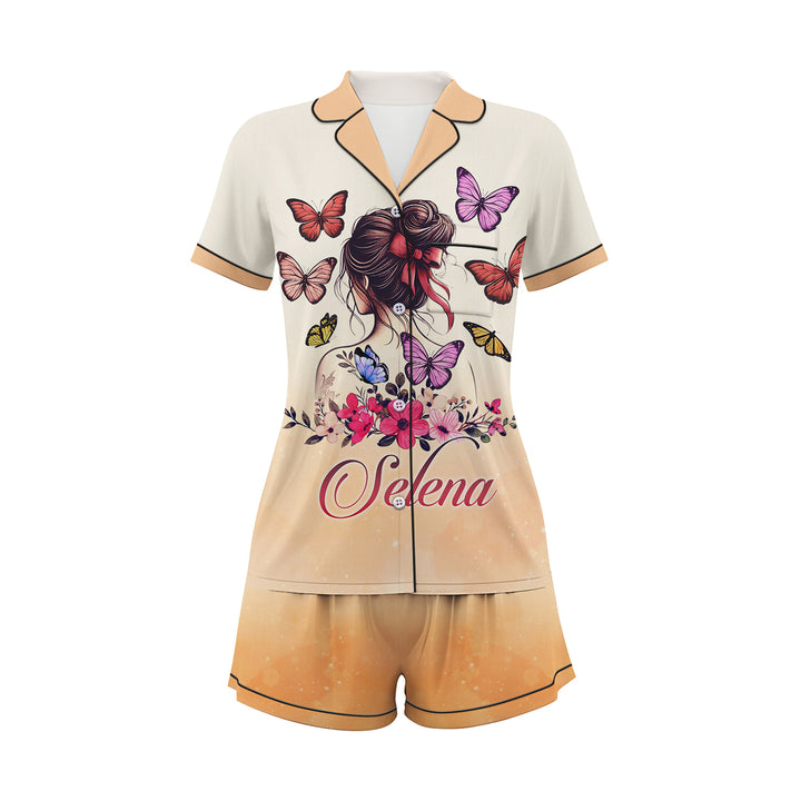 Custom Name and Month My Attitude Short Pajamas Set