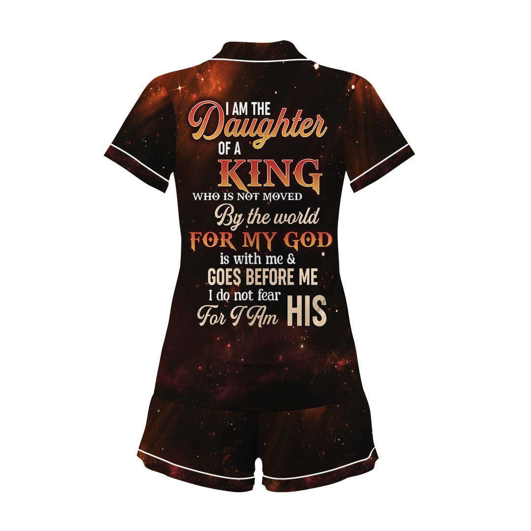 Custom Text  I Am Daughter Of A King Who Is Not Moved Short Pajamas Sets