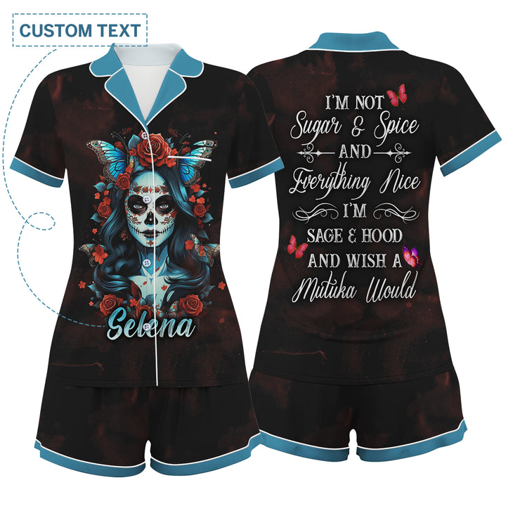 Custom Text  Short Pajamas Set