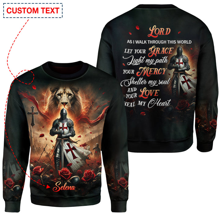 Custom Text Lord As I Walk Through This World Hoodie T Shirt ZipHoodie