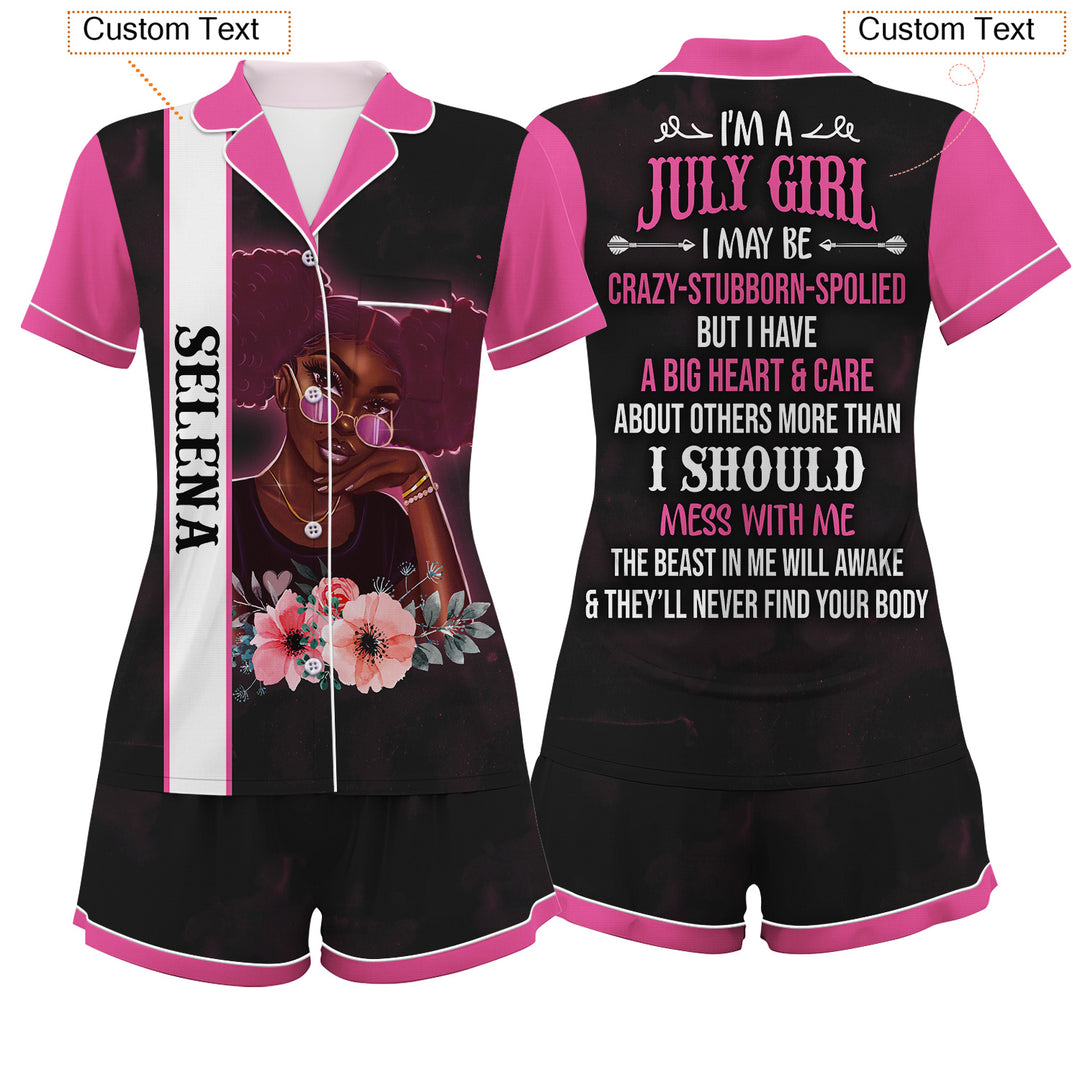 Custom Text Short Pajamas Set