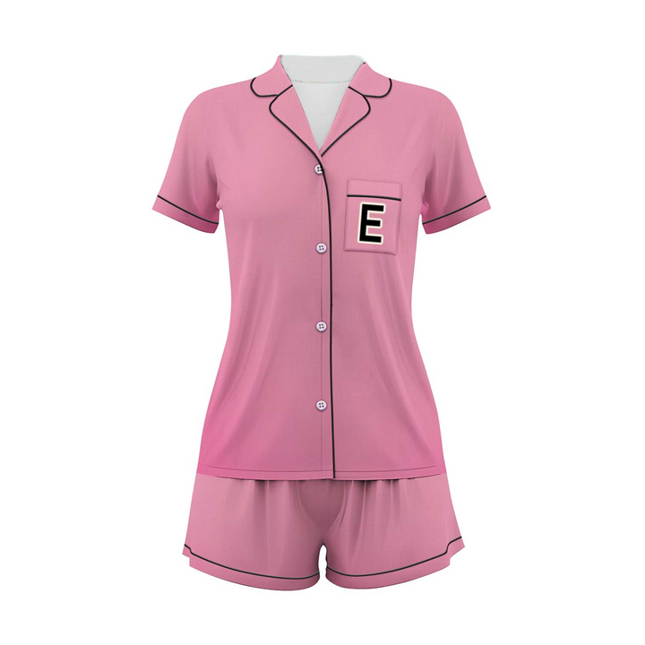 Custom Name  Satin Short Pyjamas Set