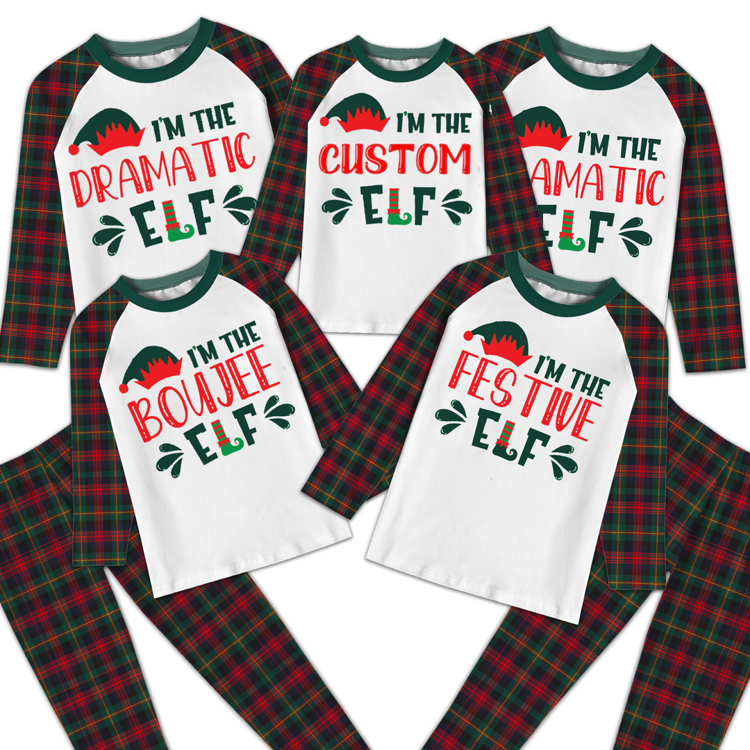 Personalised Elf Family Matching Xmas Pjs Pyjamas Set