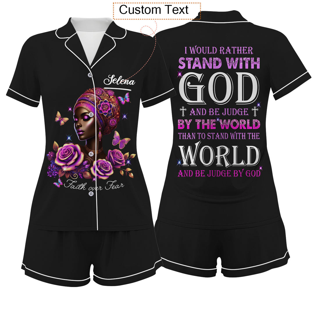 Custom Text Short Pajamas Set