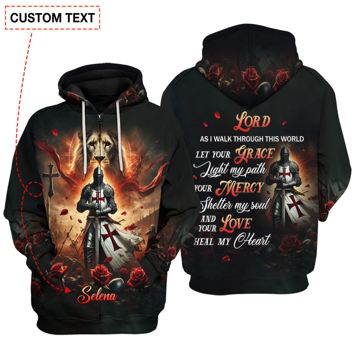 Custom Text Lord As I Walk Through This World Hoodie T Shirt ZipHoodie