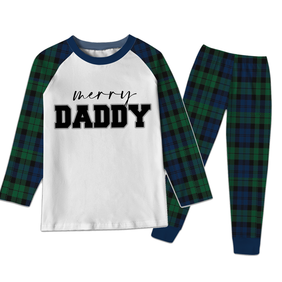 Custom Name Merry Christmas Family Pyjamas Set