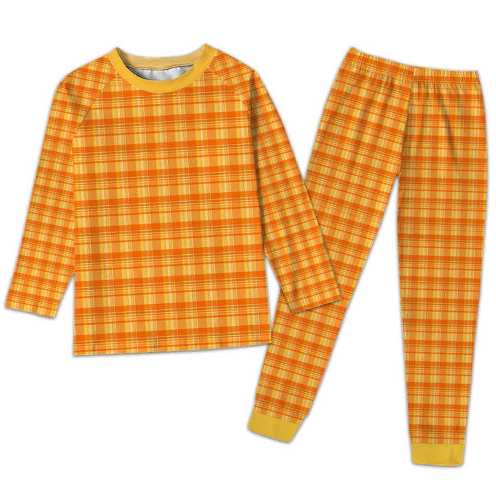 Plaid Light Bright Yellow Pajamas Set