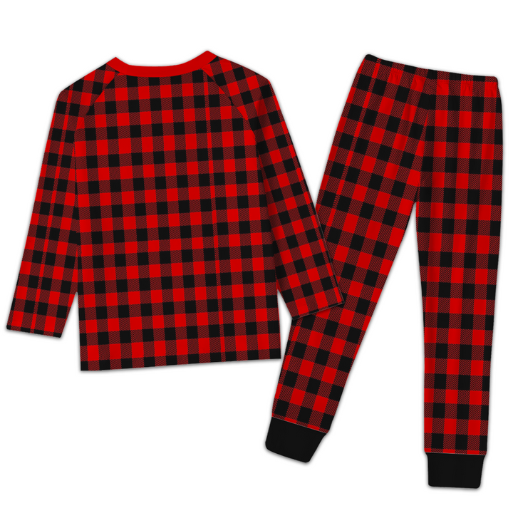 Red Black Plaid Pajamas Set