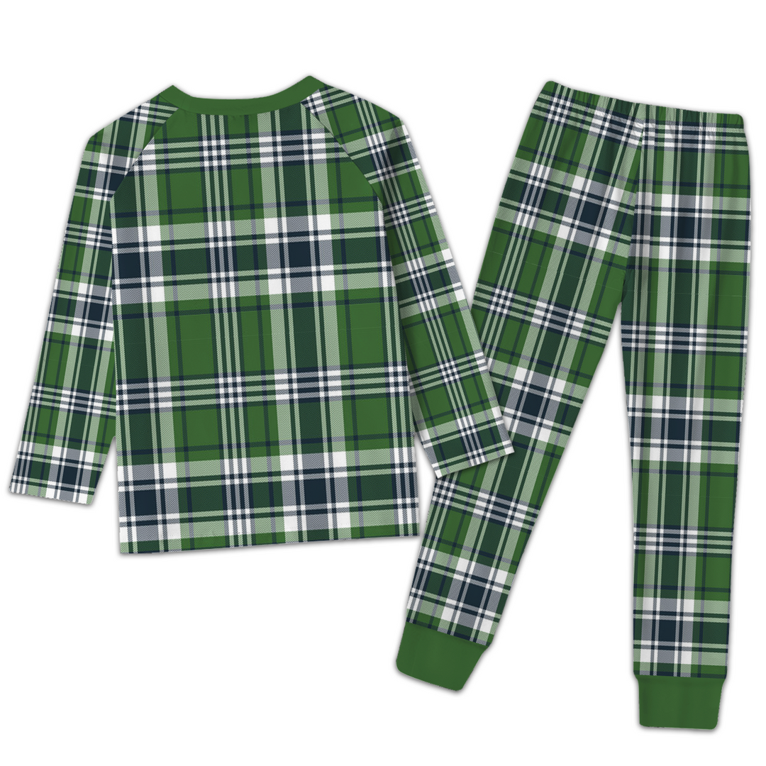 Blue Black Plaid Pajamas Set